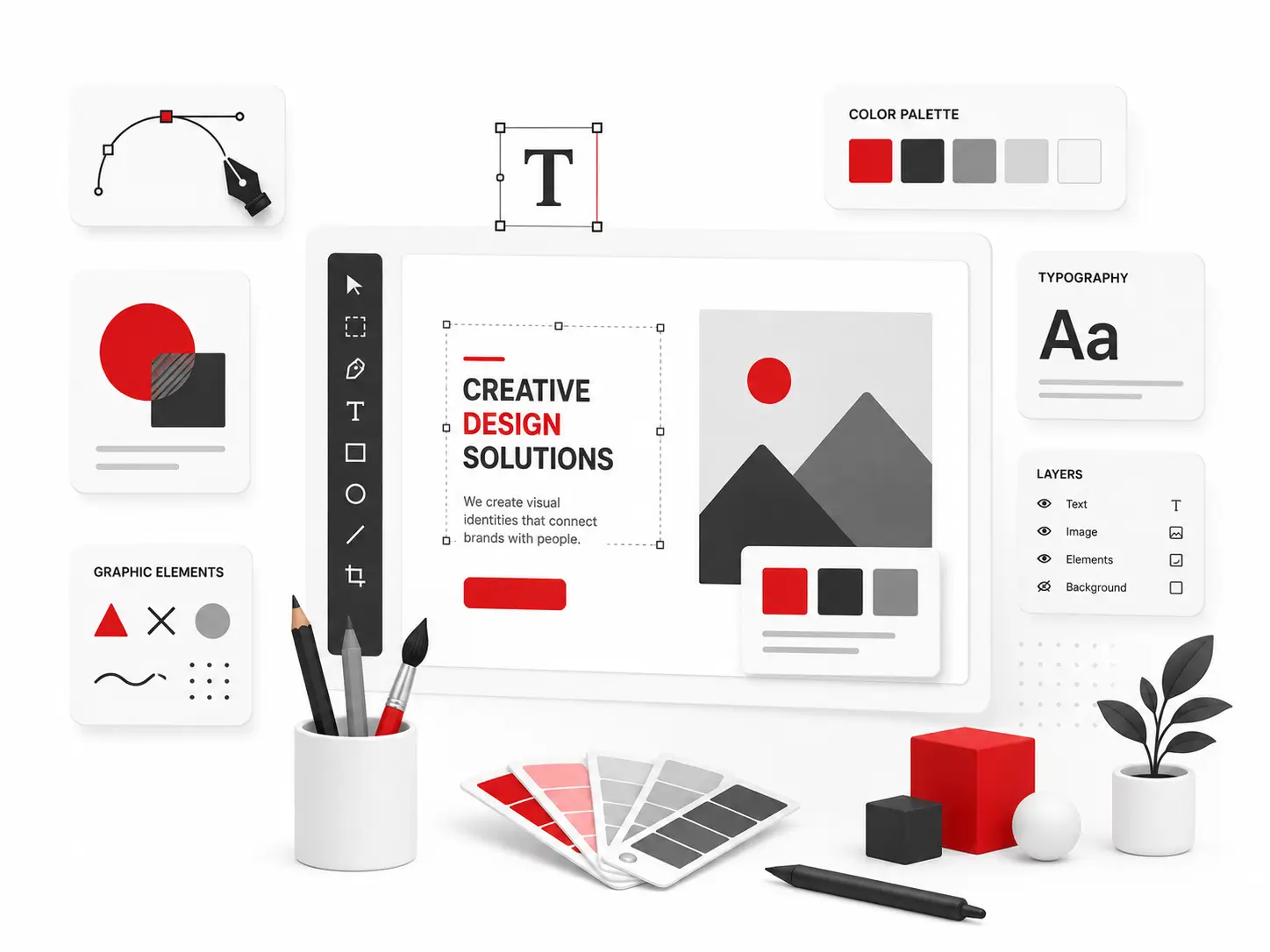 Logos, colors, and creative assets for small businesses