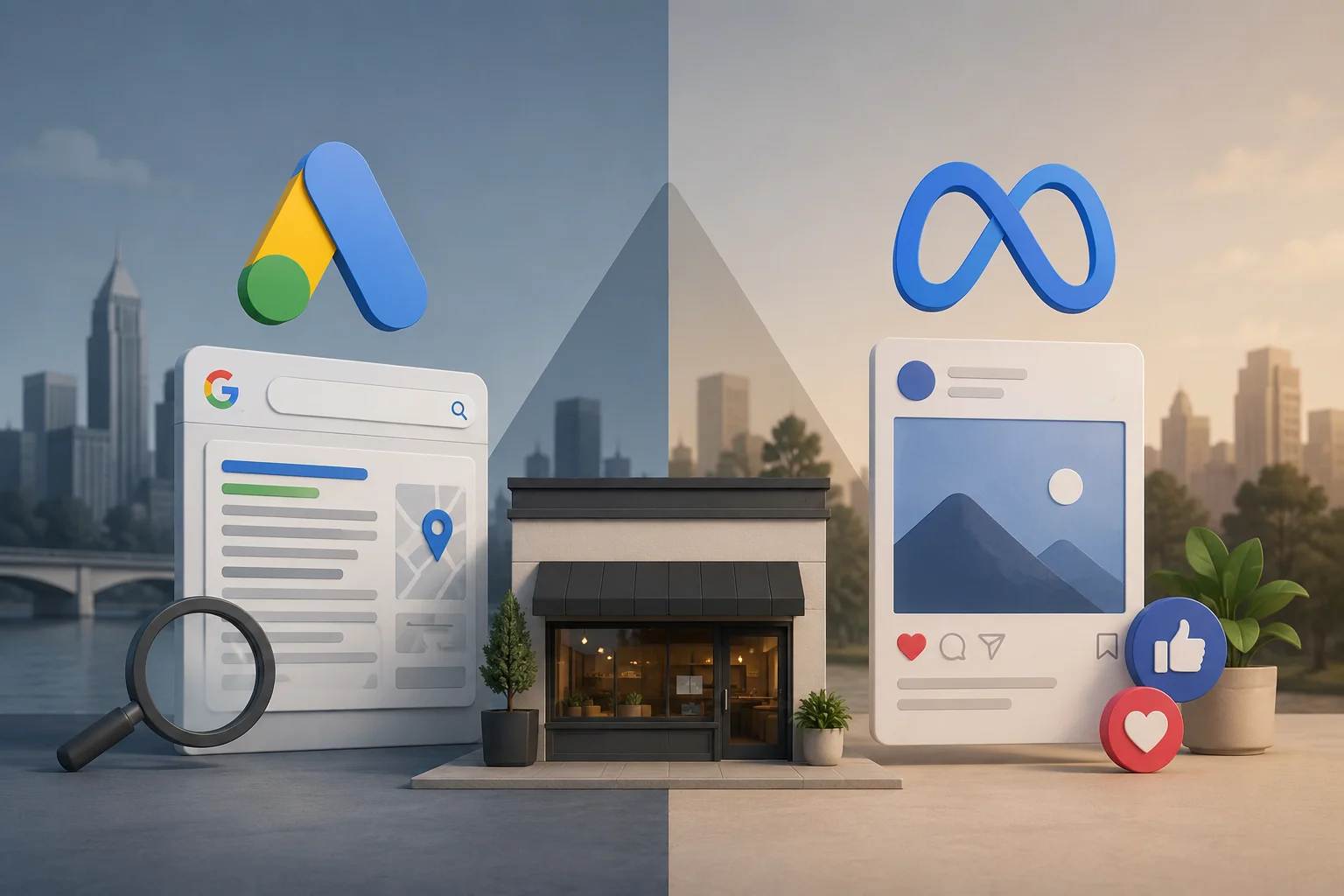 Google Ads vs Meta Ads for small businesses in the Triangle — AK Digital House