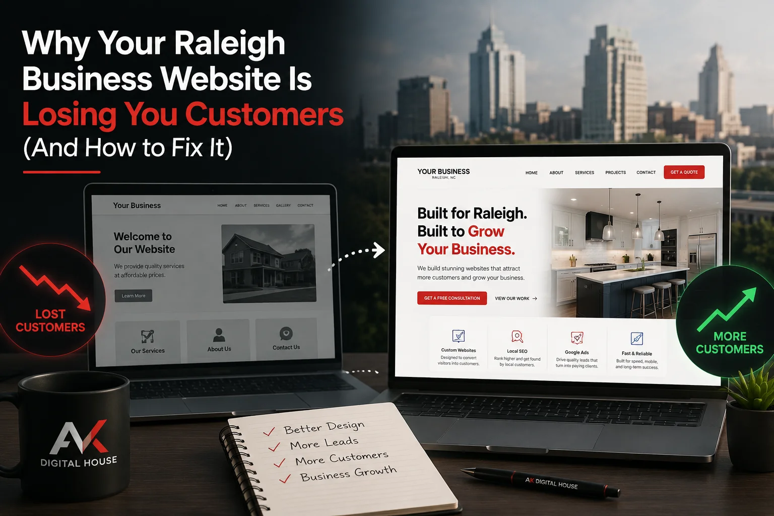 Small business website design in Raleigh NC that converts visitors into customers